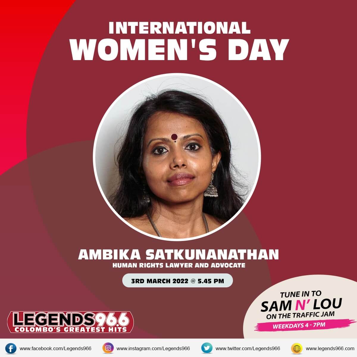 Legends Segments of International Woman's - Ambika Satkunanathan