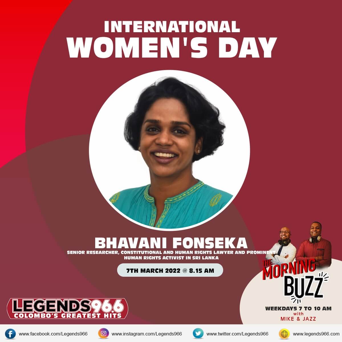 Legends Segments of International Woman's Day - Bhavani Fonseka (Morning Buzz)